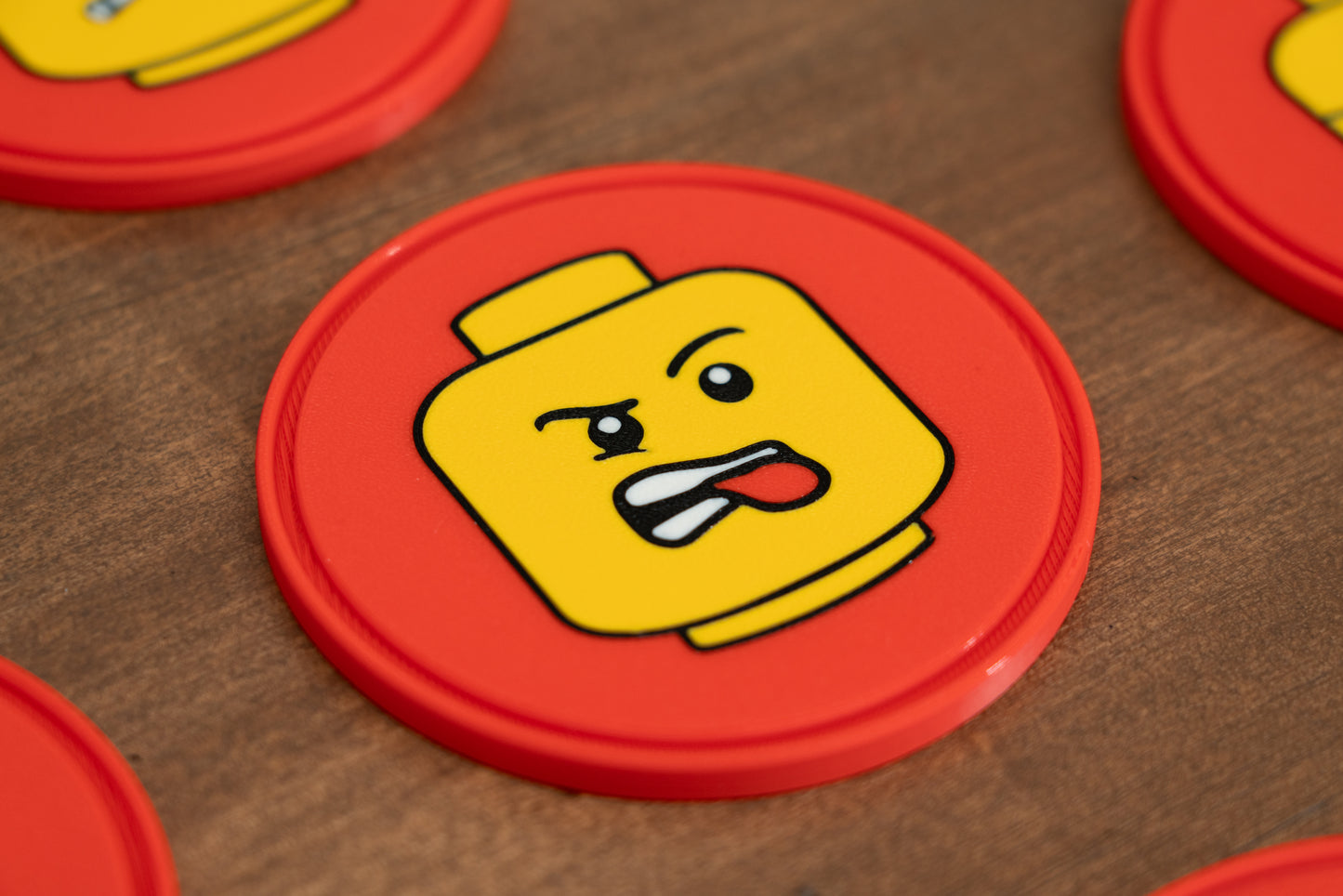 Brick Minifigure Head Drink Coasters