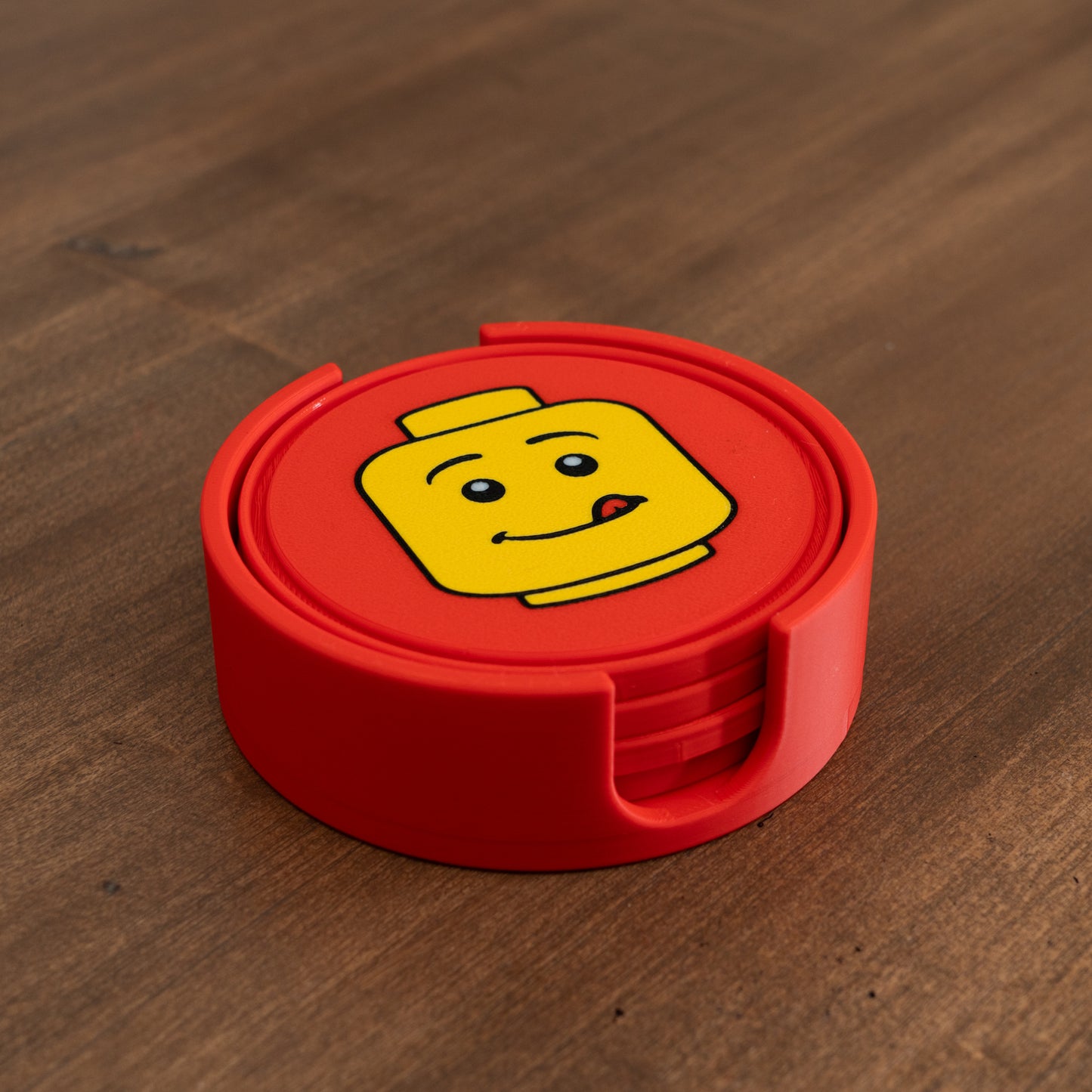 Brick Minifigure Head Drink Coasters
