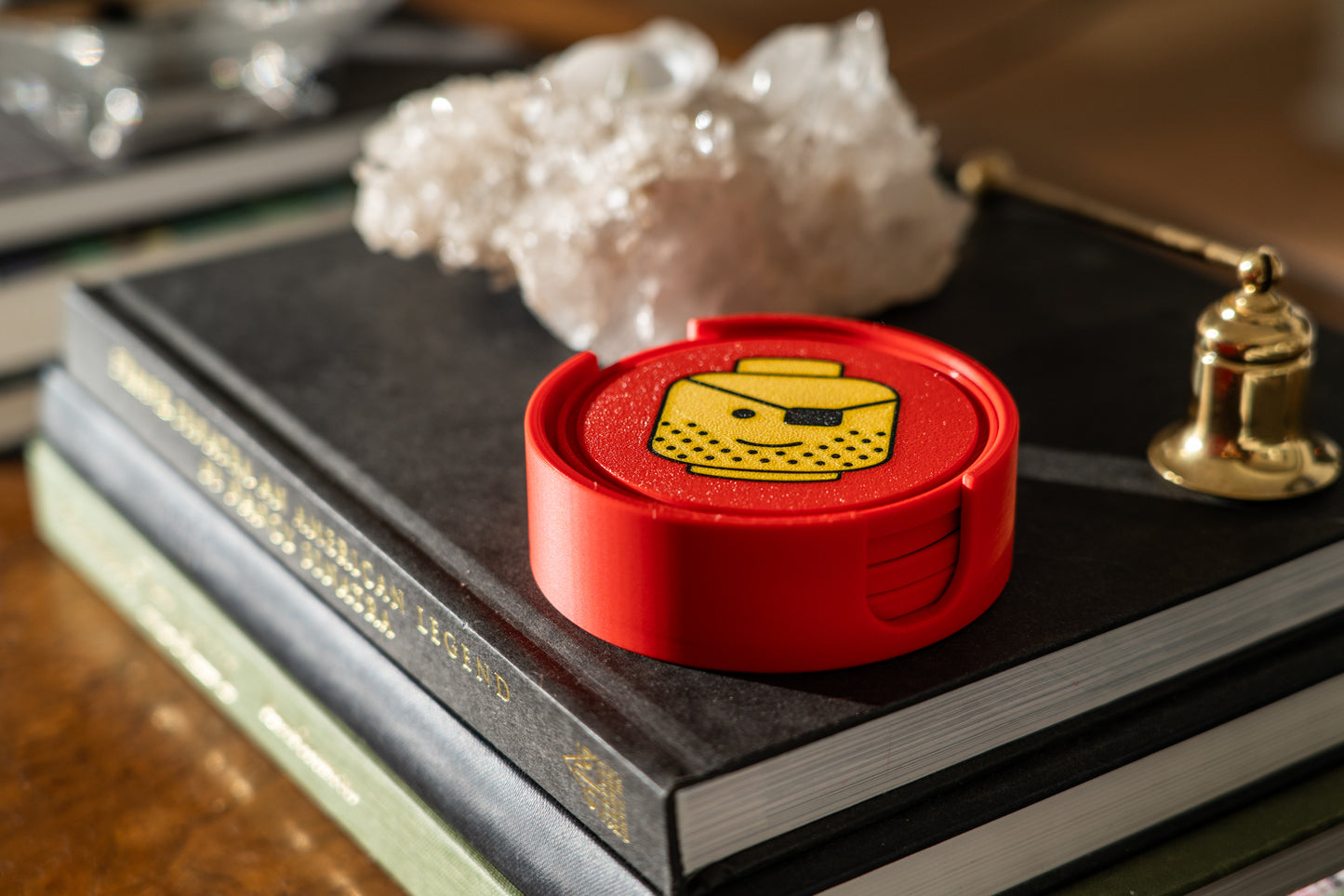 Brick Minifigure Head Drink Coasters