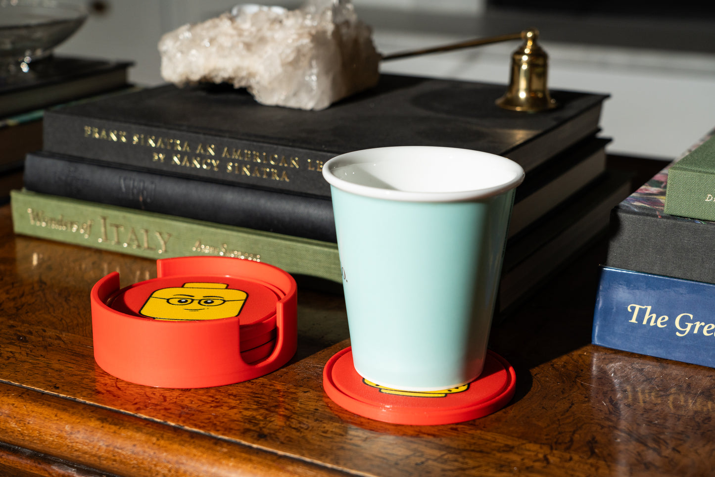 Brick Minifigure Head Drink Coasters