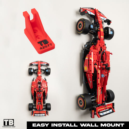 Vertical Wall Mount for LEGO Ferrari SF-24 F1 Car - 42207