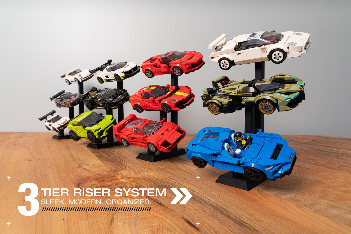 3 Tier Riser Display for LEGO Speed Champions