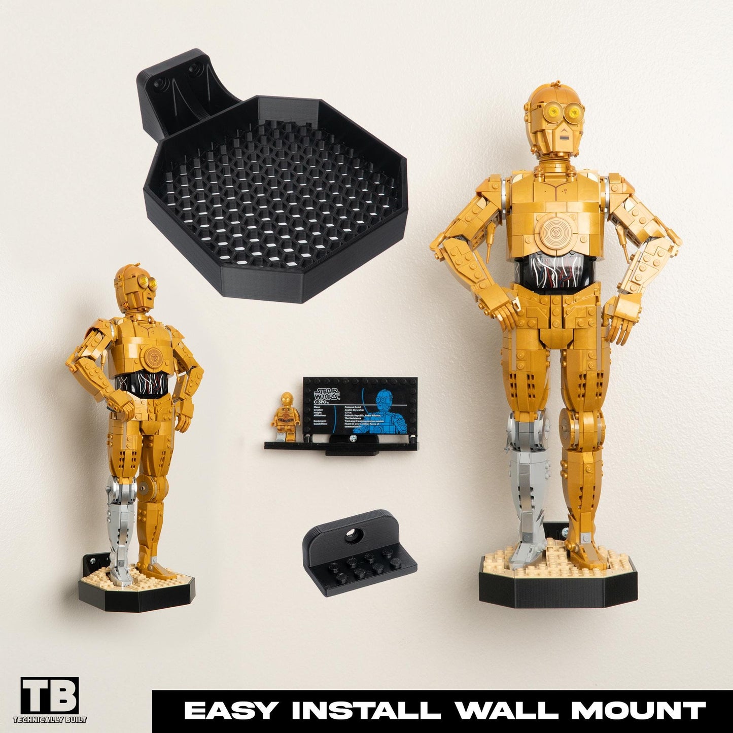 Wall Mount for LEGO C-3PO (75398)