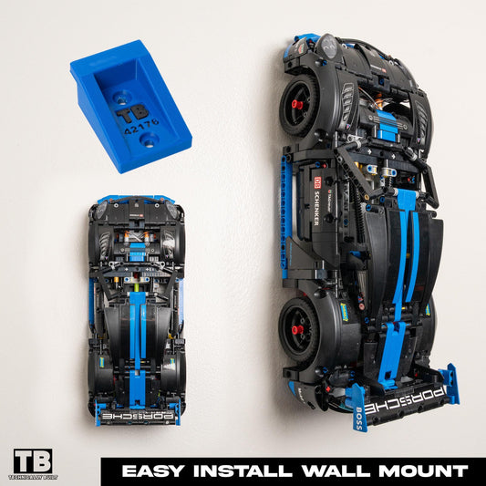 Vertical Wall Mount for LEGO Porsche GT4 e-Performance Race Car (42176)