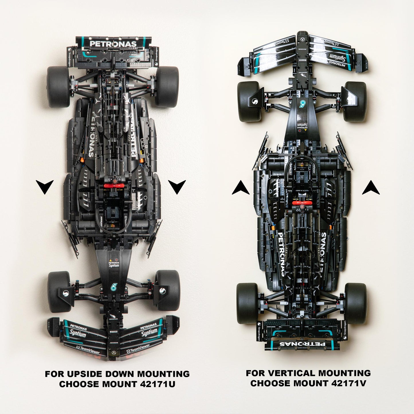 Upside Down Wall Mount for LEGO Mercedes-AMG F1 W14-42171