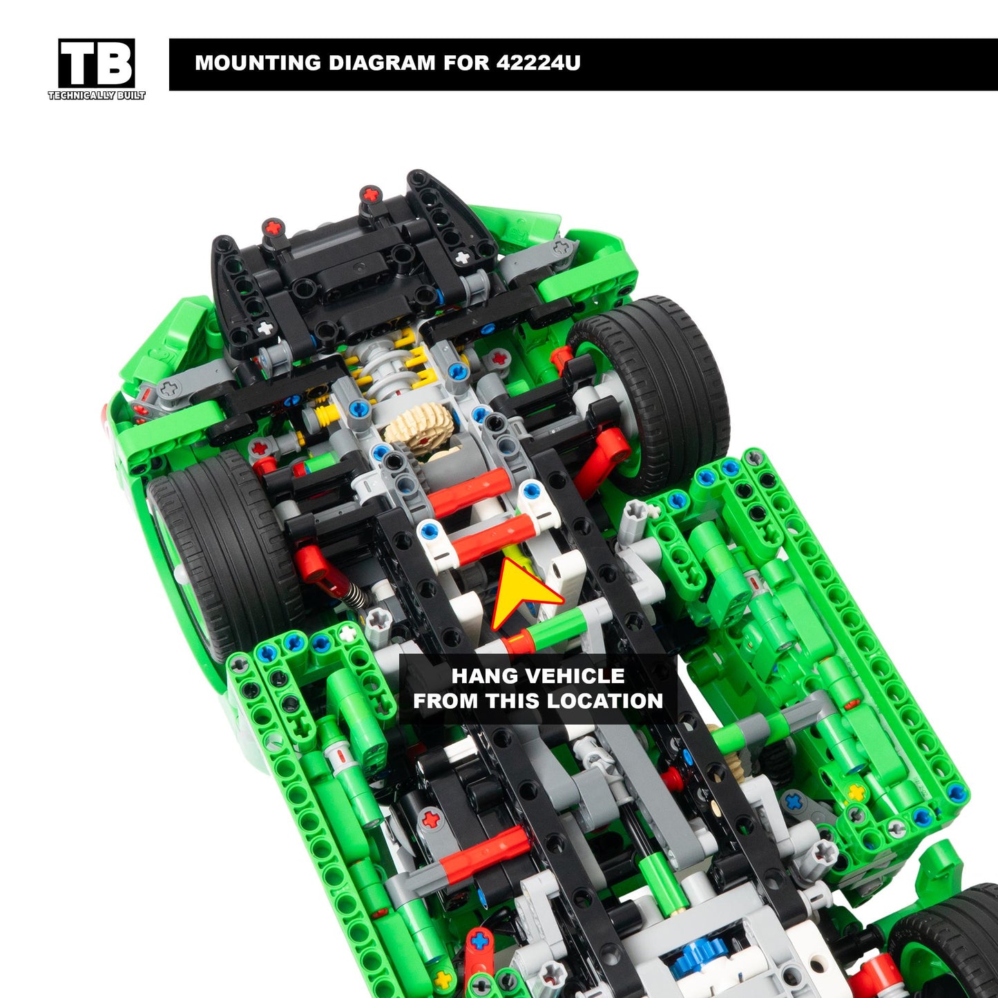 Upside Down Wall Mount for LEGO Technic Porsche 911 GT3 R REXY AO-42224