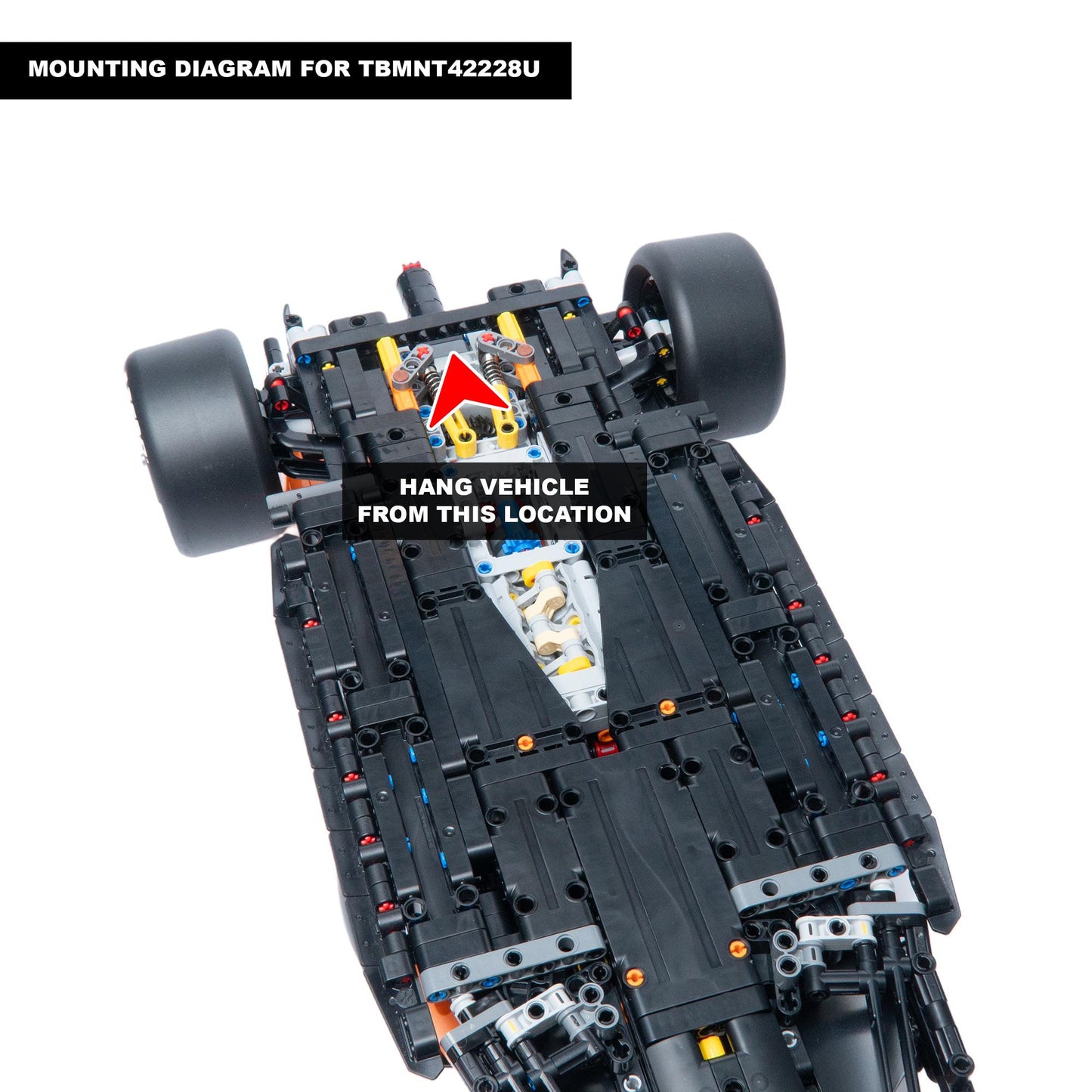 Upside Down Wall Mount for LEGO McLaren MCL39 F1 Car-42228