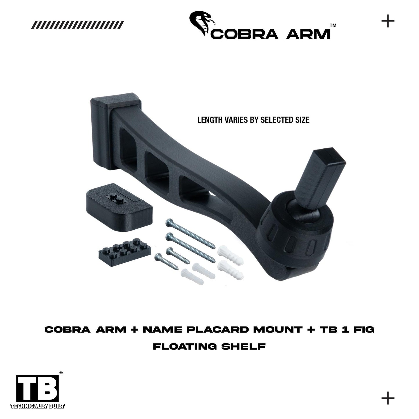 Cobra Arm Wall Mount Compatible With LEGO Star Wars X-Wing Starfighter 75355
