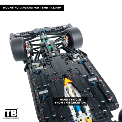 Vertical Wall Mount for LEGO Technic Aston Martin Aramco AMR25 F1 Car-42240