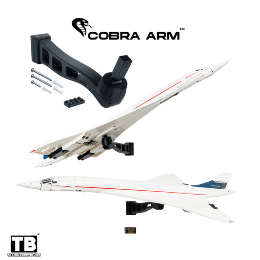Cobra Arm Wall Mount Compatible With LEGO Icons Concorde 10318