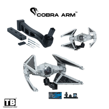 Cobra Arm Wall Mount Compatible With LEGO Star Wars TIE Interceptor 75382