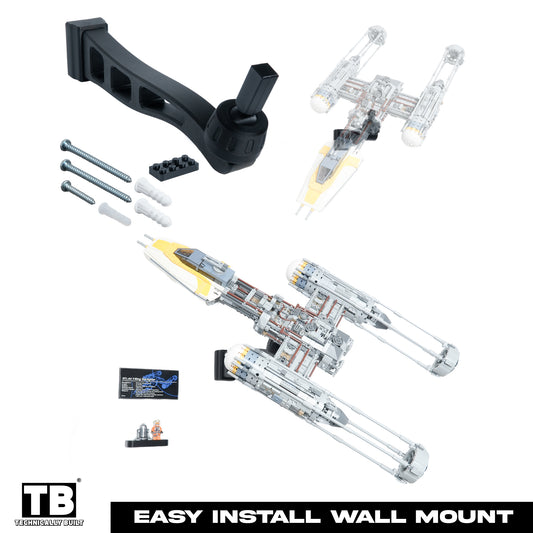 Cobra Arm Wall Mount Compatible With LEGO Star Wars Y-Wing Starfighter 75181