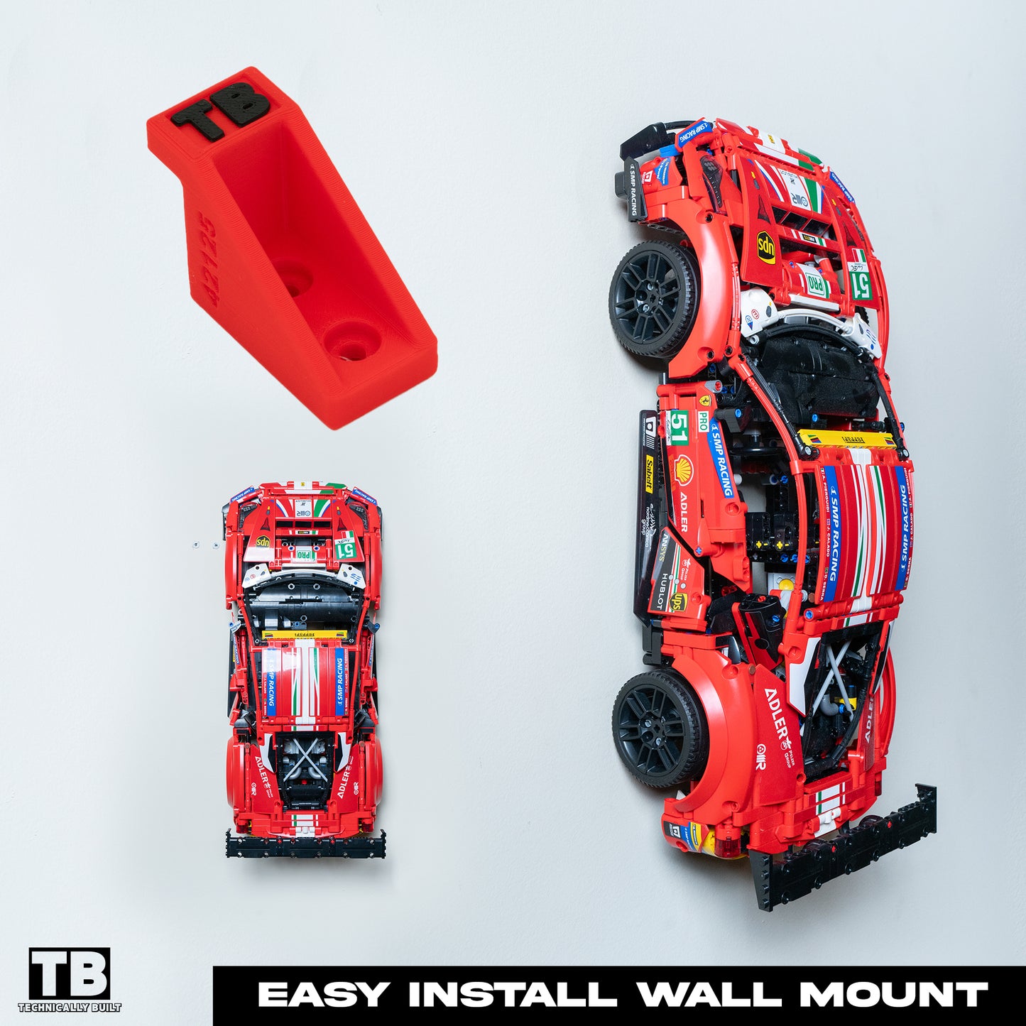 Wall Mount for LEGO Ferrari 488 GTE-42125