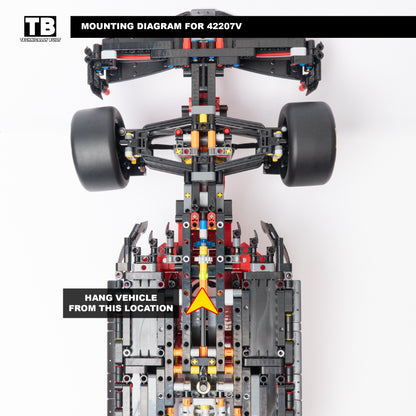 Vertical Wall Mount for LEGO Ferrari SF-24 F1 Car-42207