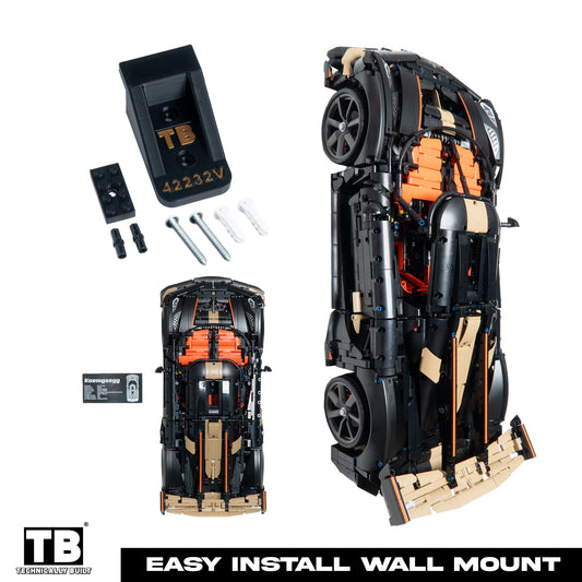 Vertical Wall Mount for LEGO Technic Koenigsegg Sadair's Spear Megacar-42232