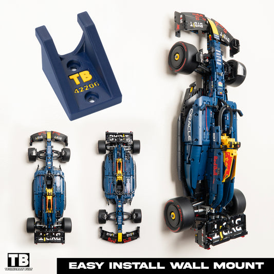 Vertical Wall Mount for LEGO Oracle Red Bull Racing RB20 F1 Car - 42206