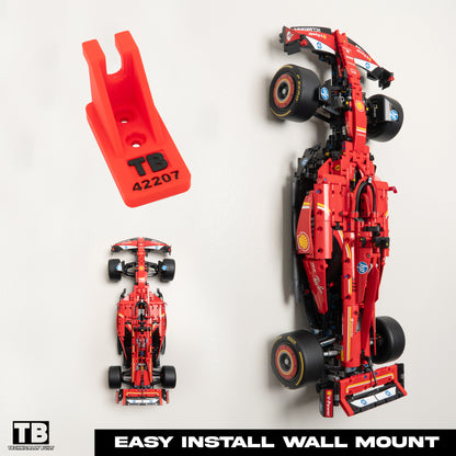 Vertical Wall Mount for LEGO Ferrari SF-24 F1 Car-42207