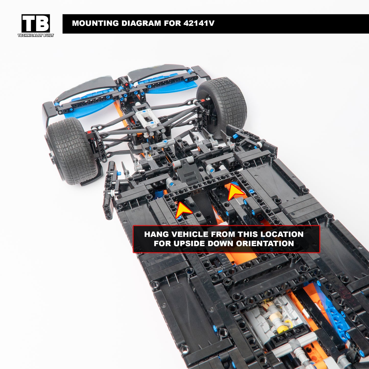 Vertical Wall Mount for LEGO McLaren F1 Wall Mount-42141