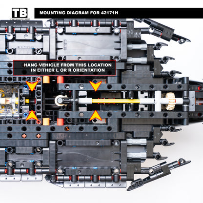 Horizontal Wall Mount for LEGO Technic Mercedes AMG F1-42171