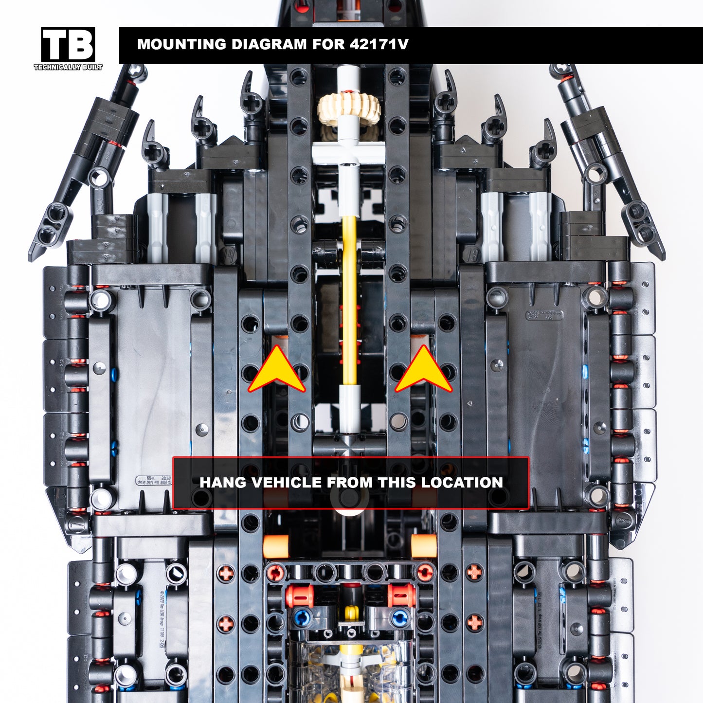 Vertical Wall Mount for LEGO Mercedes-AMG F1 W14-42171