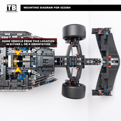 Horizontal Wall Mount for LEGO Technic Oracle Red Bull RB20 F1-42206