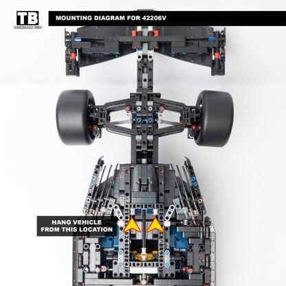 Vertical Wall Mount for LEGO Oracle Red Bull Racing RB20 F1 Car-42206