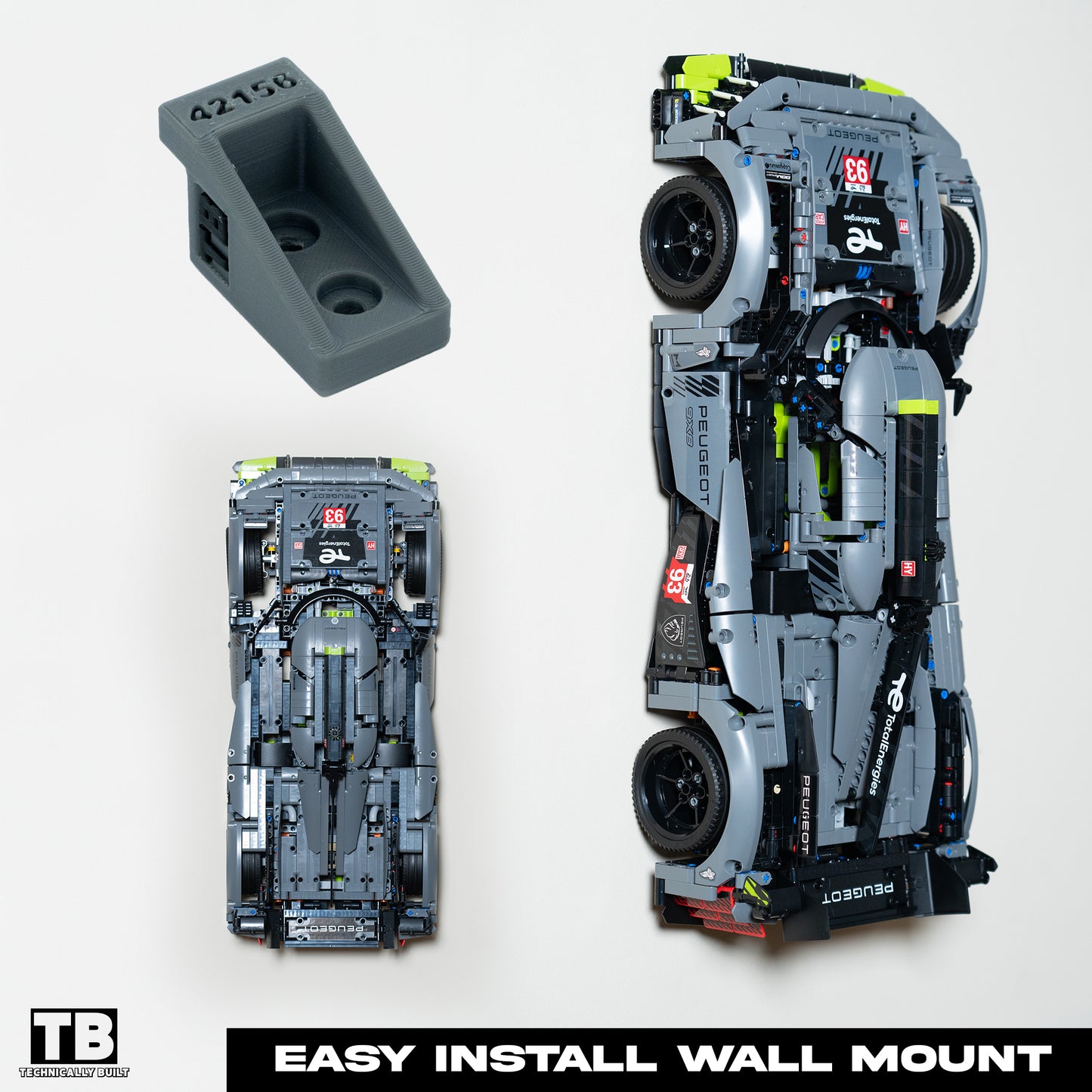 Wall Mount for LEGO Technic PEUGEOT 9x8-42156