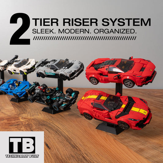 2 Tier Riser Display for Lego Speed Champions
