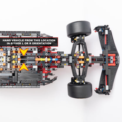 Horizontal Wall Mount for LEGO Technic Ferrari SF-24 F1 - 42207