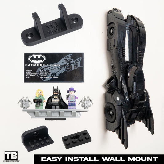 Vertical Wall Mount for LEGO 1989 Batmobile - 76139