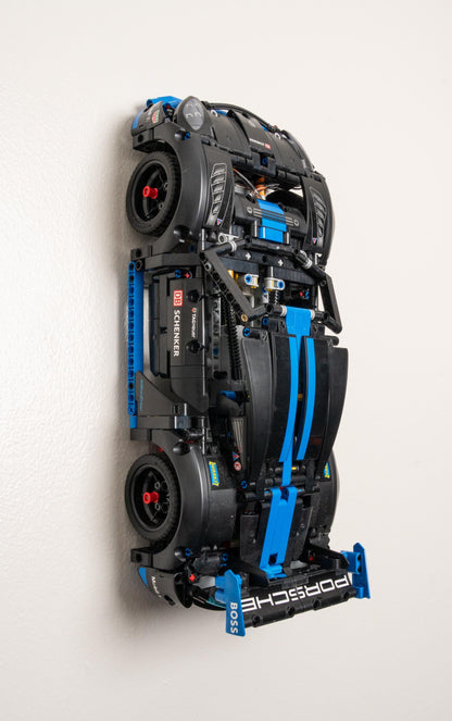 Vertical Wall Mount for LEGO Porsche GT4 e-Performance Race Car (42176)
