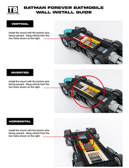 Wall Mount for LEGO Batman Forever Batmobile-76304