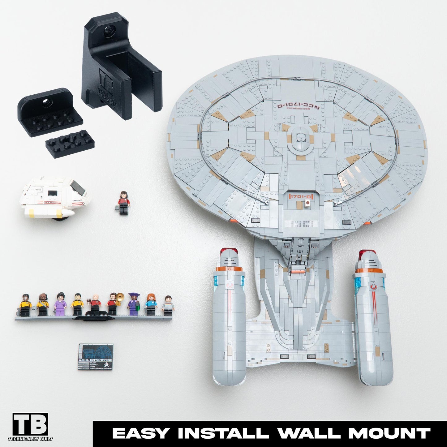 Vertical Wall Mount for LEGO Star Trek: U.S.S. Enterprise NCC-1701-D-10356