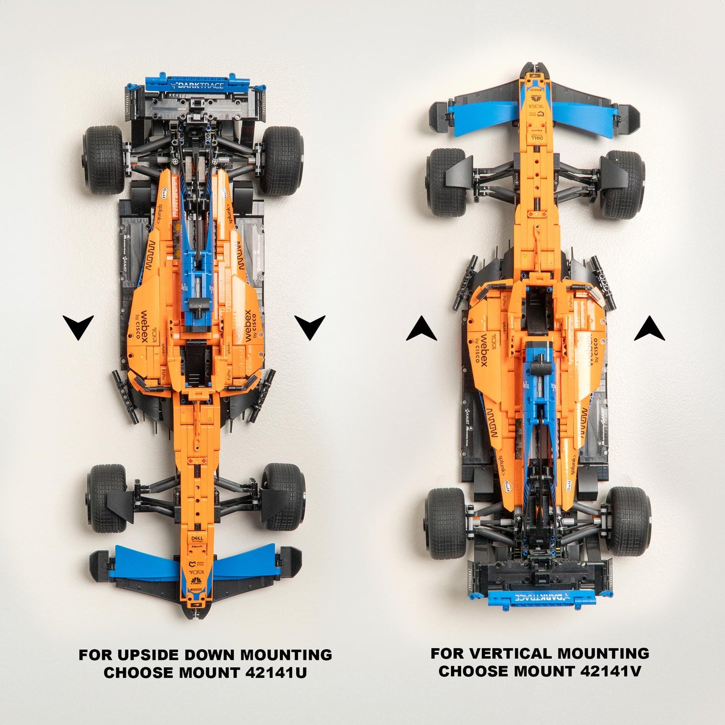 Upside Down Wall Mount for LEGO McLaren F1 Wall Mount-42141