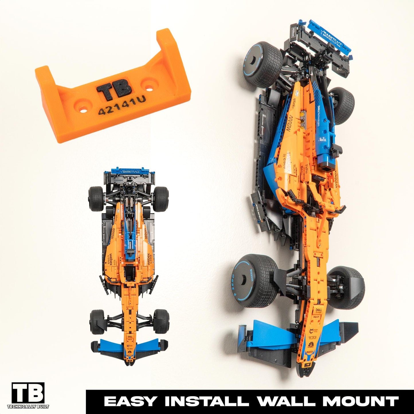 Upside Down Wall Mount for LEGO McLaren F1 Wall Mount-42141
