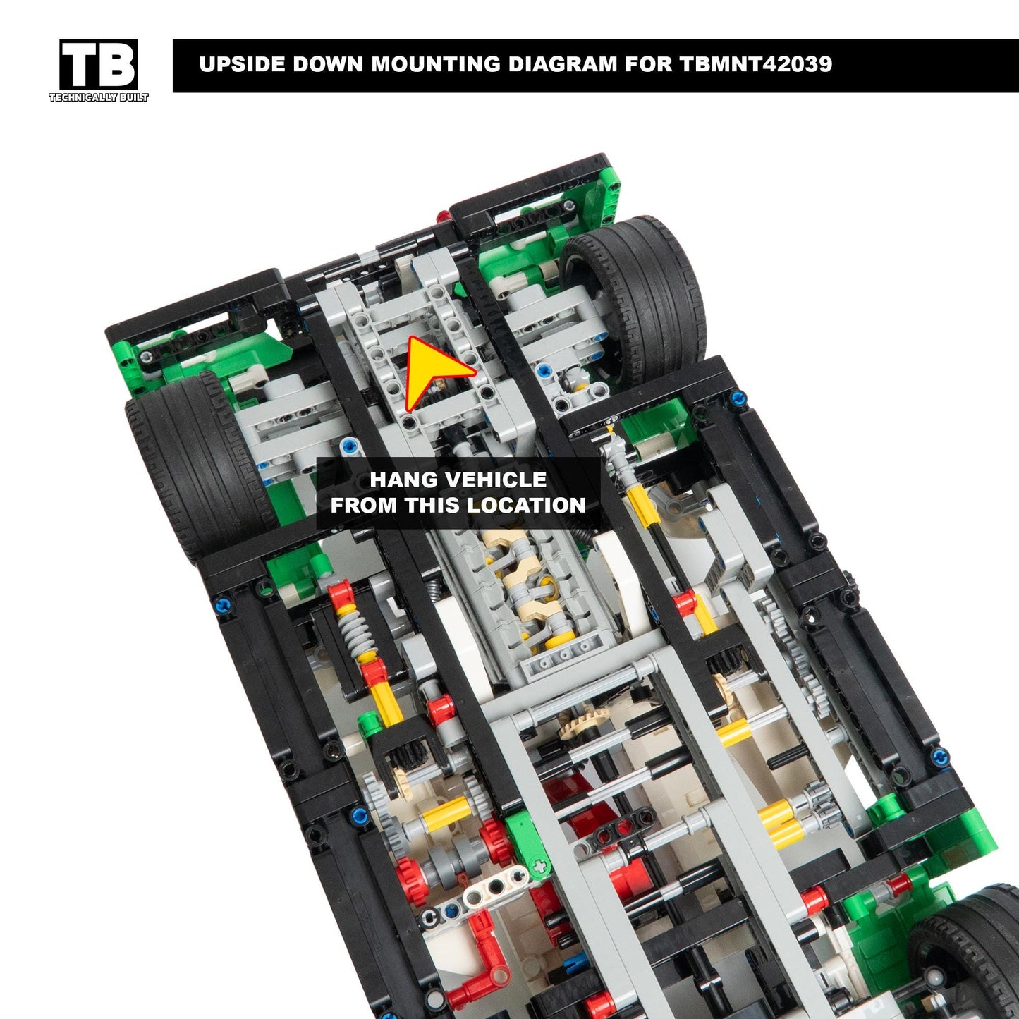 Wall Mount for LEGO Technic 24 Hour Race Car-42039