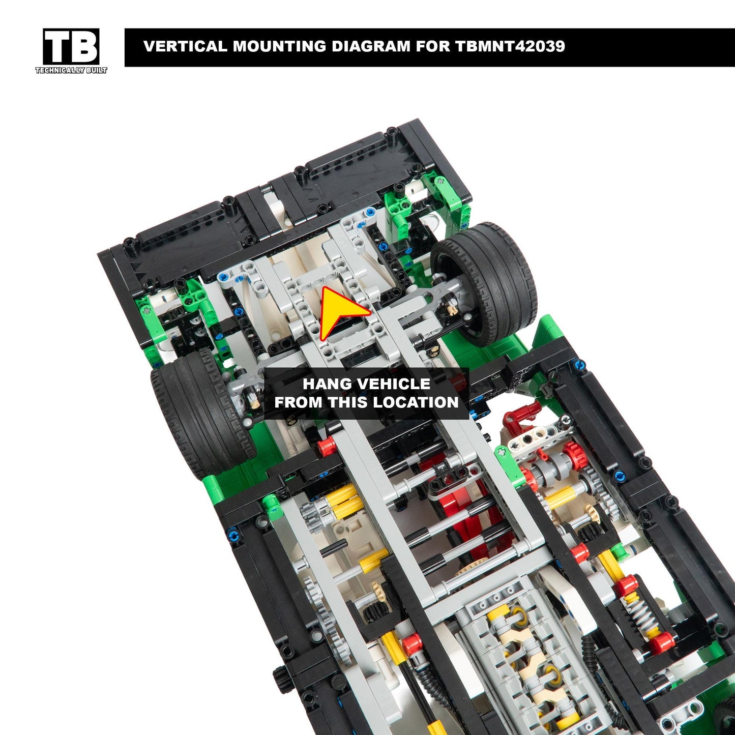 Wall Mount for LEGO Technic 24 Hour Race Car-42039
