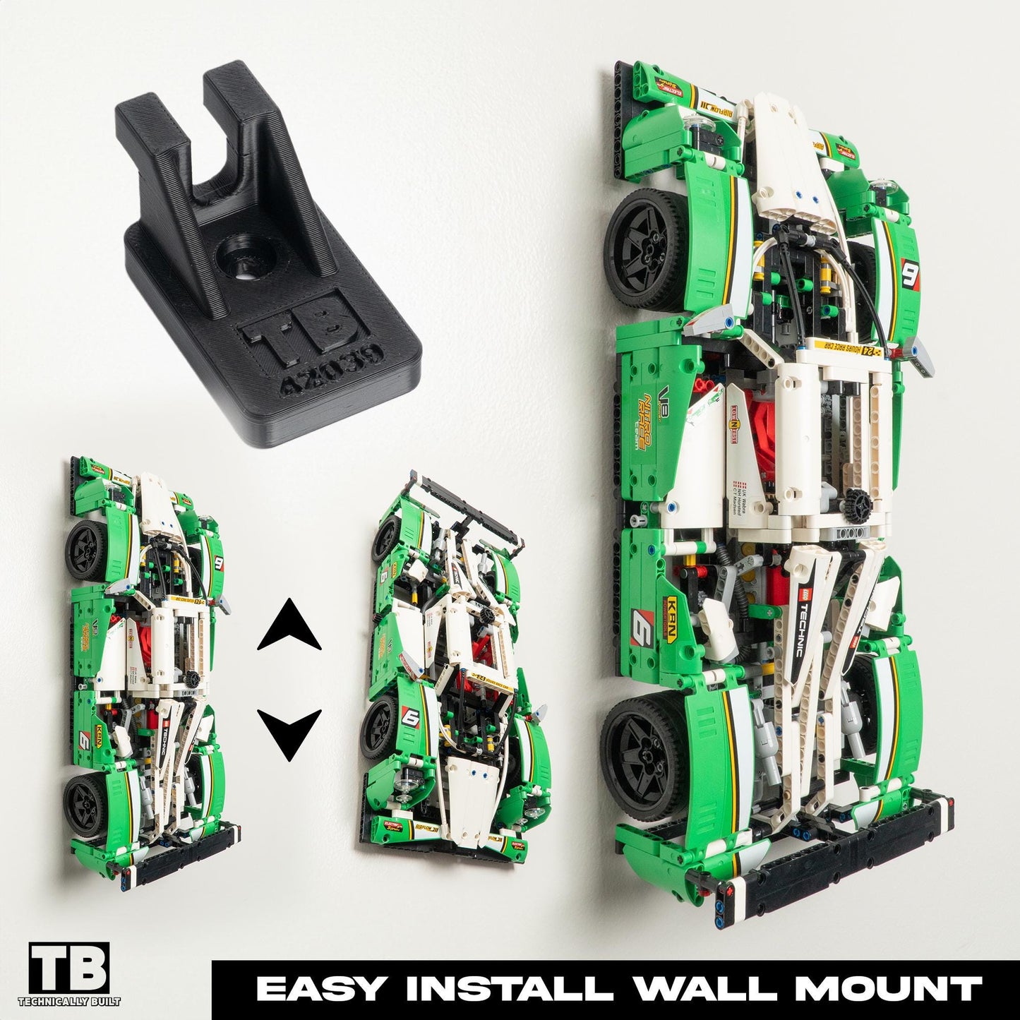 Wall Mount for LEGO Technic 24 Hour Race Car-42039