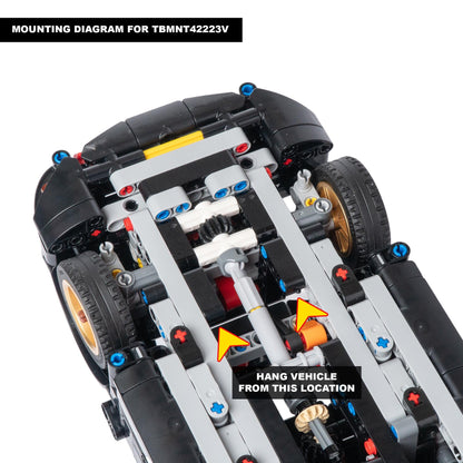 Vertical Wall Mount for LEGO Technic 1966 Ford GT40 MKII Race Car-42223