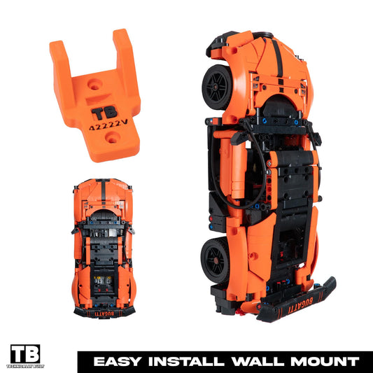 Vertical Wall Mount for LEGO Technic Bugatti Chiron Pur Sport Hypercar-42222
