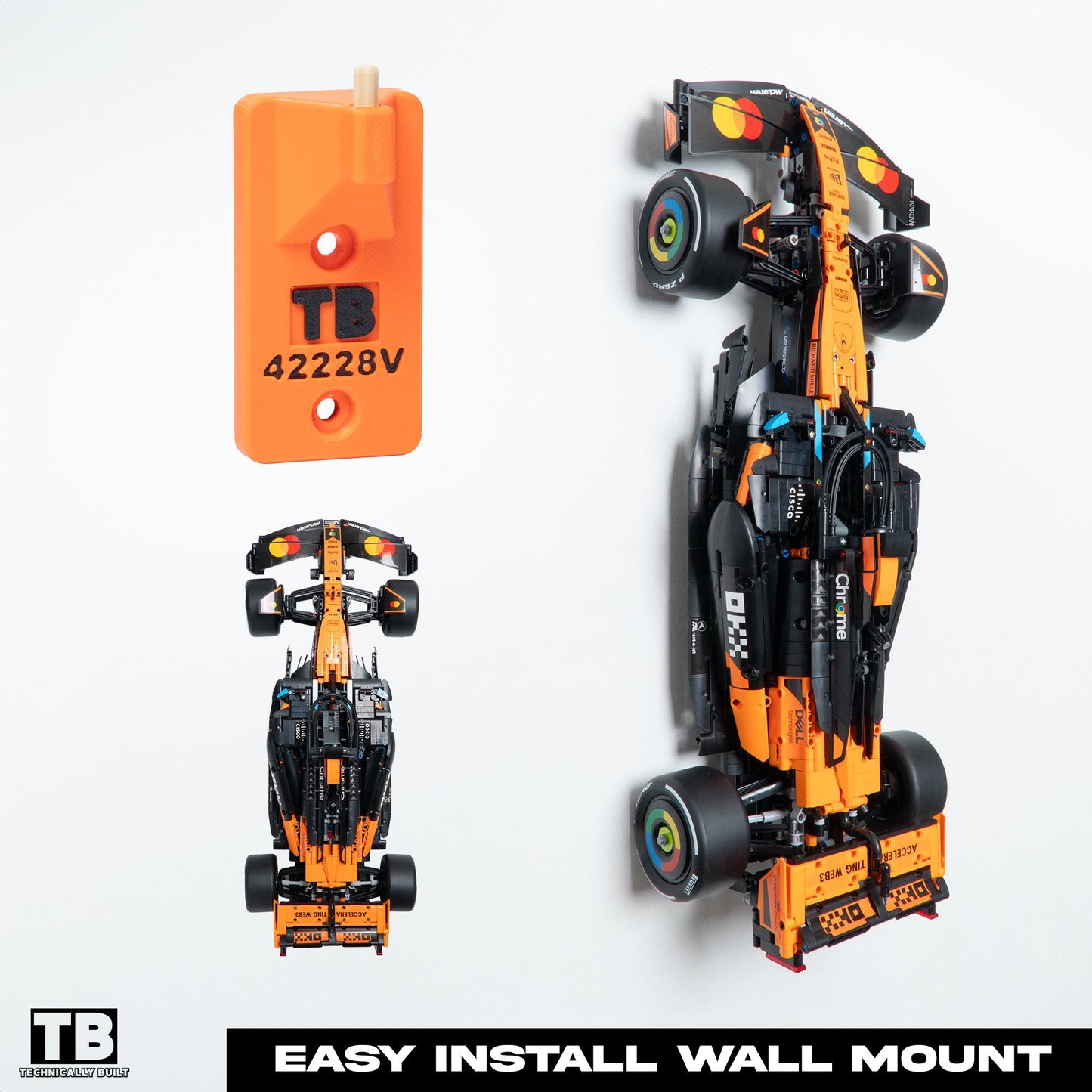 Vertical Wall Mount for LEGO McLaren MCL39 F1® Car-42228