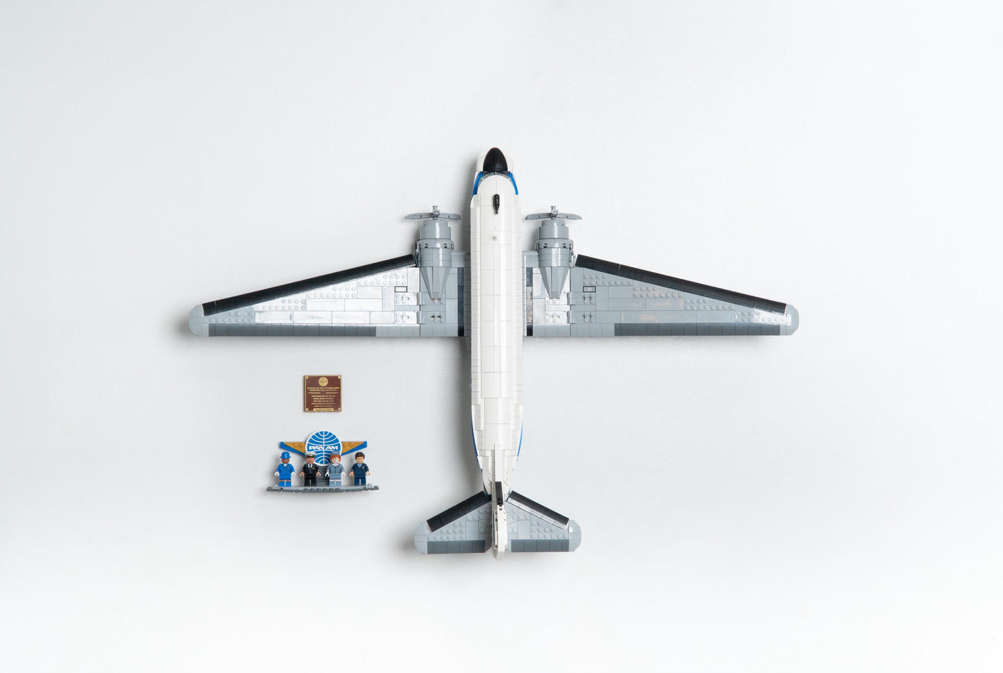 Vertical Wall Mount for LEGO Icons Douglas DC-3 Panam Airliner-11378
