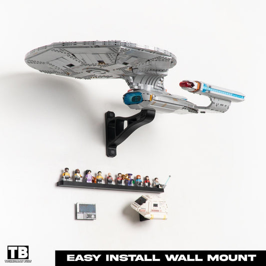 Horizontal Wall Mount for LEGO Star Trek: U.S.S. Enterprise NCC-1701-D-10356
