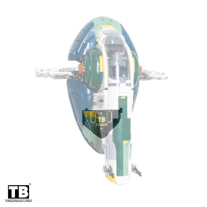 Vertical Wall Mount for LEGO Star Wars Jango Fett's Firespray-Class Starship-75409