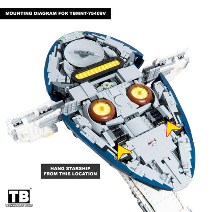 Vertical Wall Mount for LEGO Star Wars Jango Fett's Firespray-Class Starship-75409