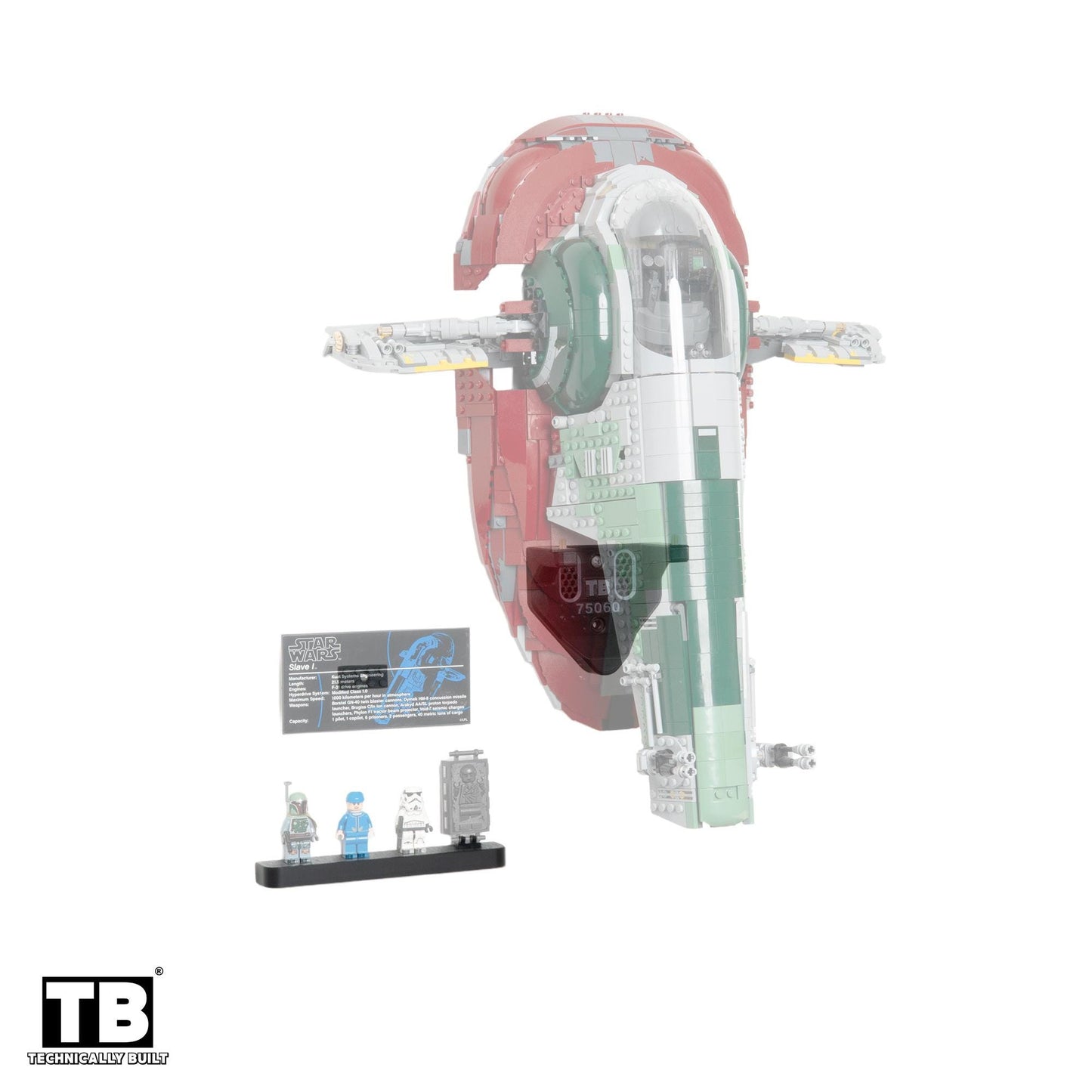 Vertical Wall Mount for LEGO Star Wars Slave 1-75060