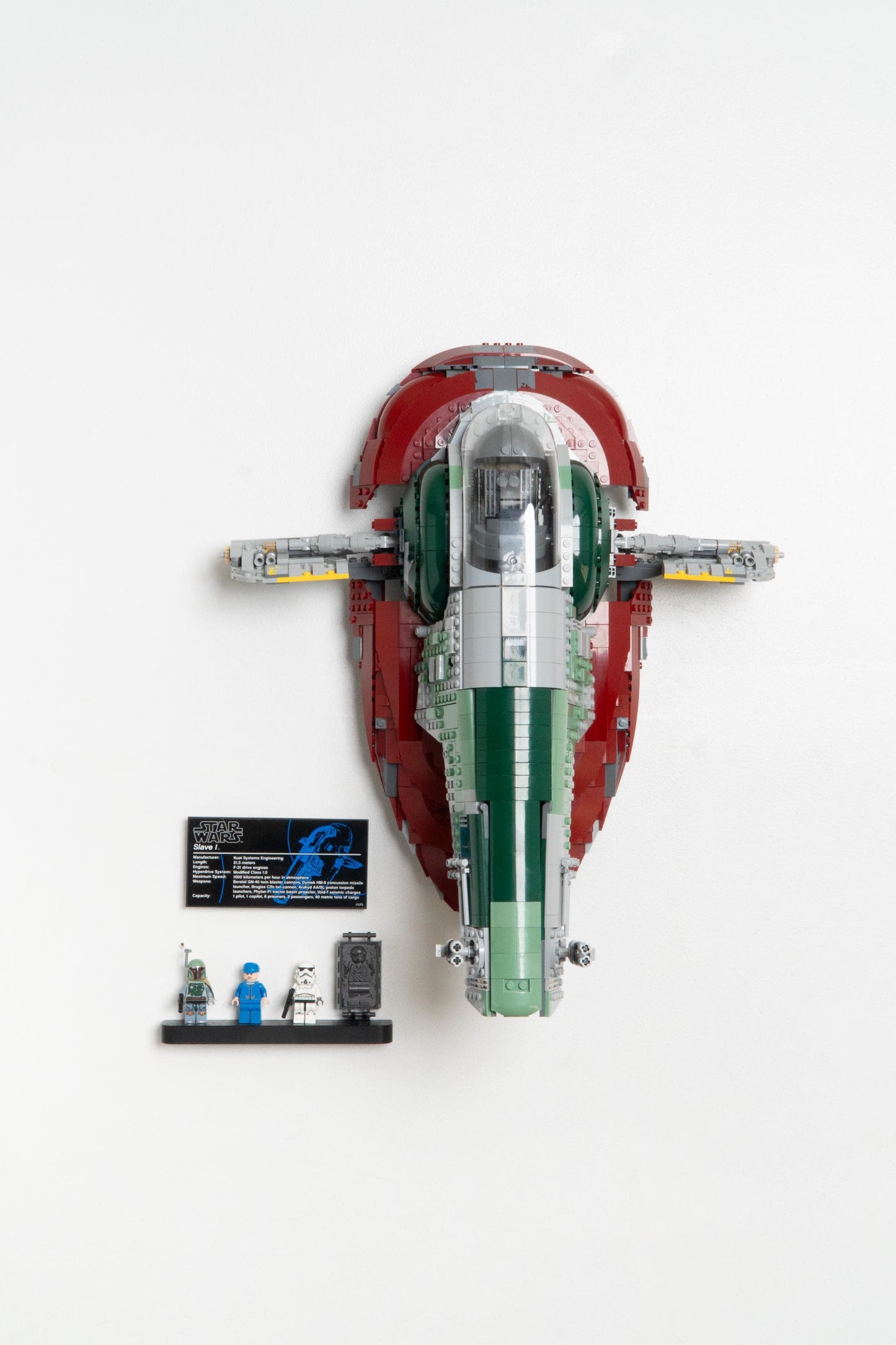 Vertical Wall Mount for LEGO Star Wars Slave 1-75060
