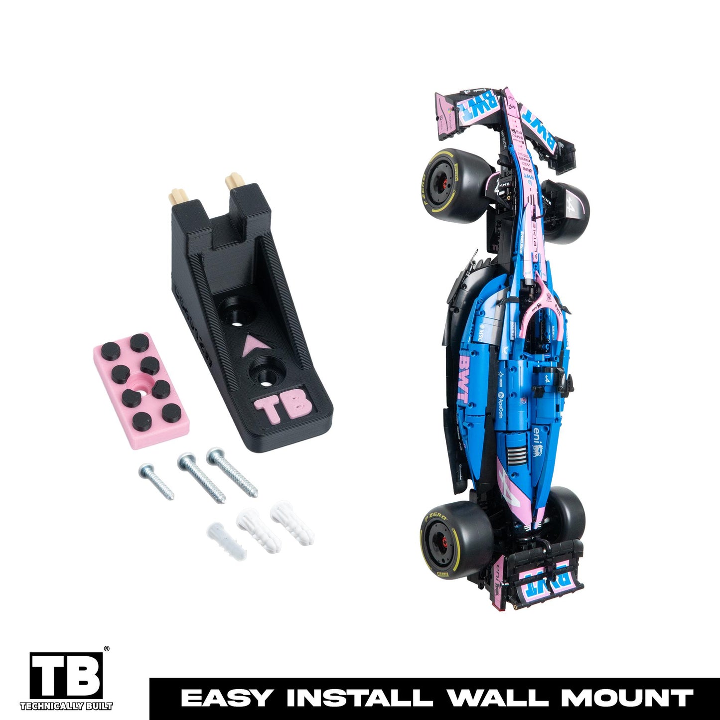 Vertical Wall Mount for CADA BWT Alpine F1 Team A525 Racing Car-C64012W