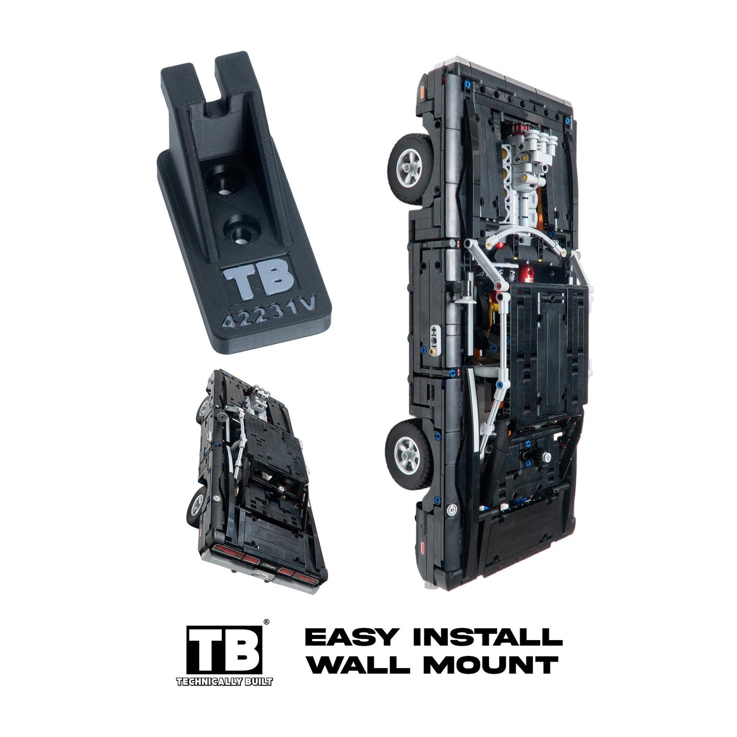 Vertical Wall Mount for LEGO Technic Fast and Furious Dodge Charger R/T Car-42231