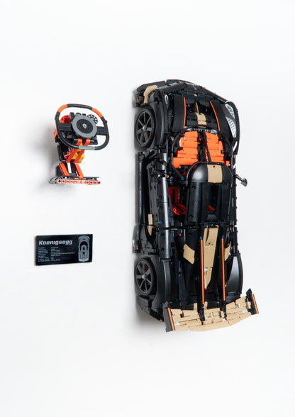 Wall Mount for LEGO Technic Koenigsegg Sadair's Spear Steering Wheel-40894